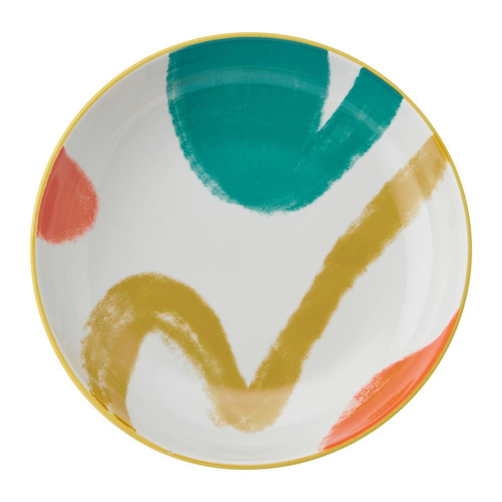 Kitchencraft Mikasa Yellow Abstract Pattern Ceramic Bowl